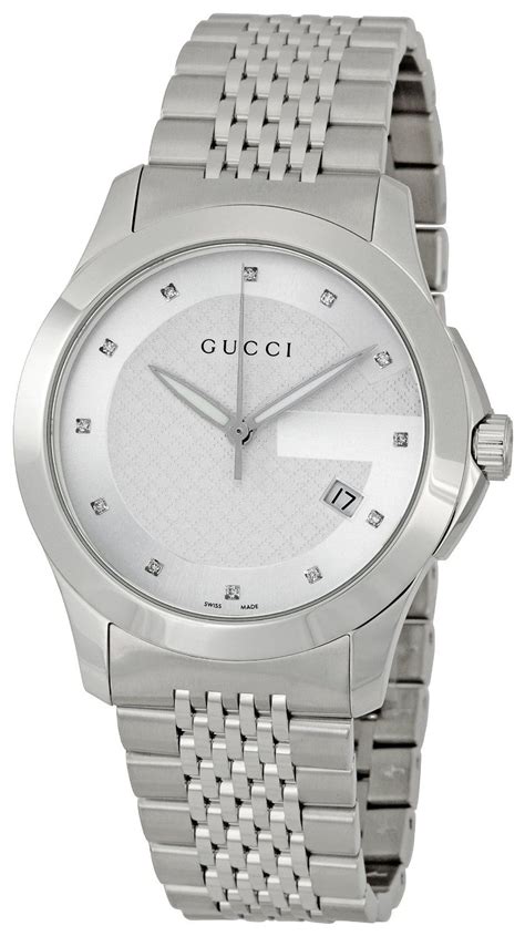 mens gucci watch silver|gucci watches for men sale.